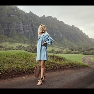 NWT Doen Wing Dress Chambray